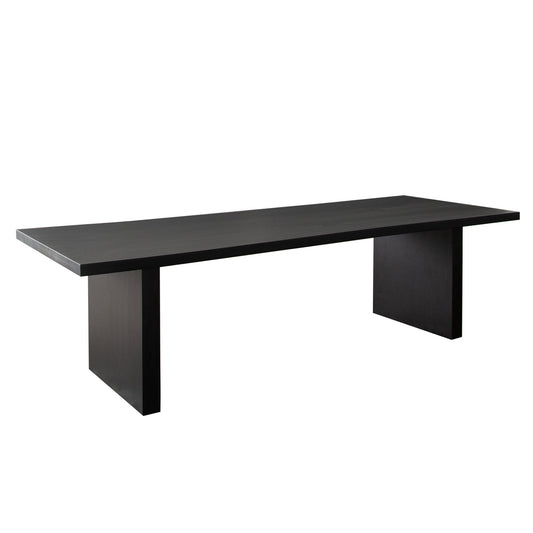 110" Sonoma Wood Black Rectangular Dining Table