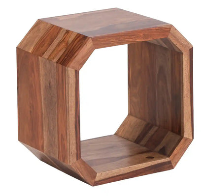 LOOMLAN Doxon Natural Wooden Square Side Table