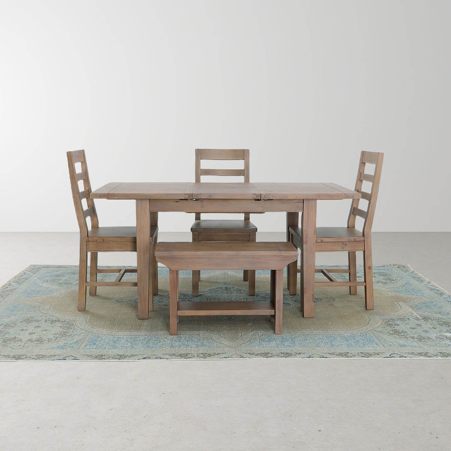 LH Home Sundried Wooden Armless Dining Chair 2PC