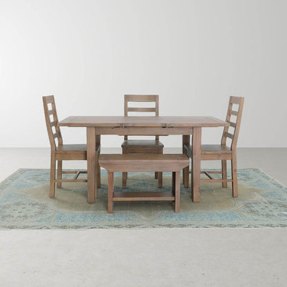 LH Home Sundried Wooden Armless Dining Chair 2PC