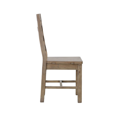 LH Home Sundried Wooden Armless Dining Chair 2PC