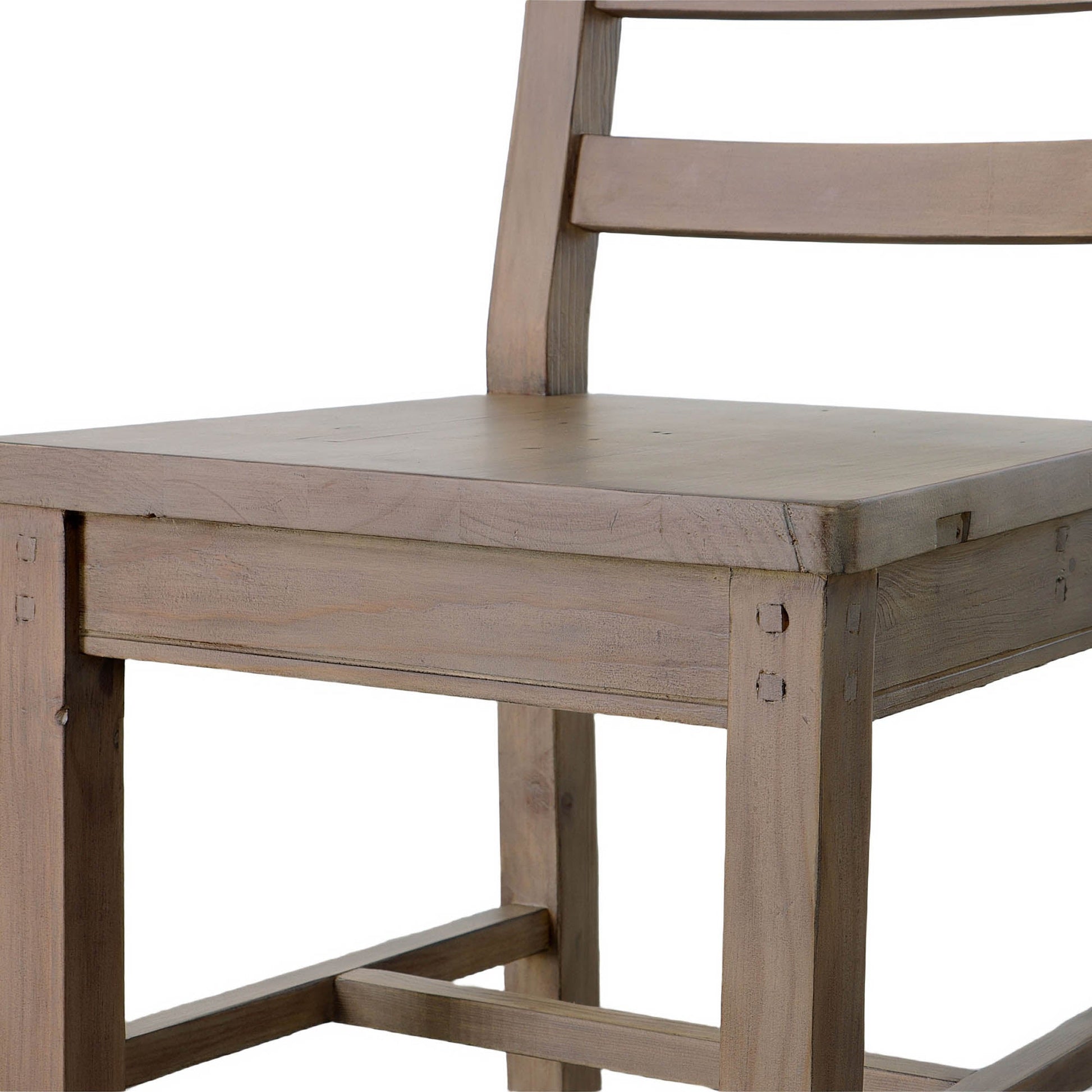 LH Home Sundried Wooden Armless Dining Chair 2PC