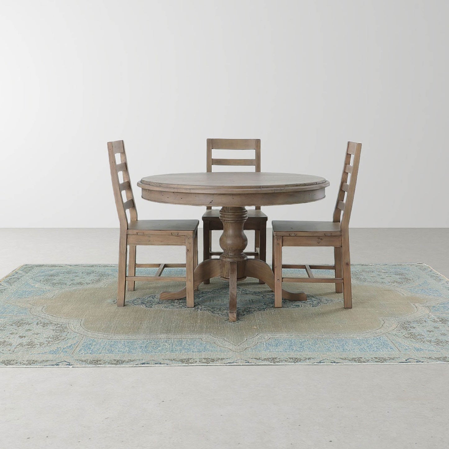 LH Home Sundried Wooden Armless Dining Chair 2PC