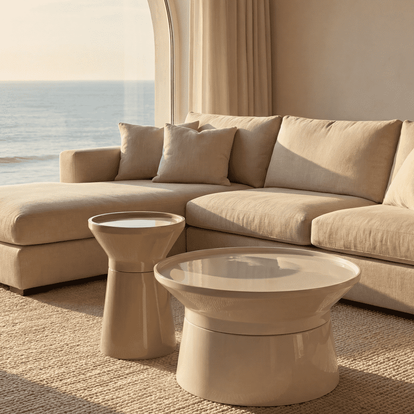 Urbia Sabine Enamel Round Coffee Table