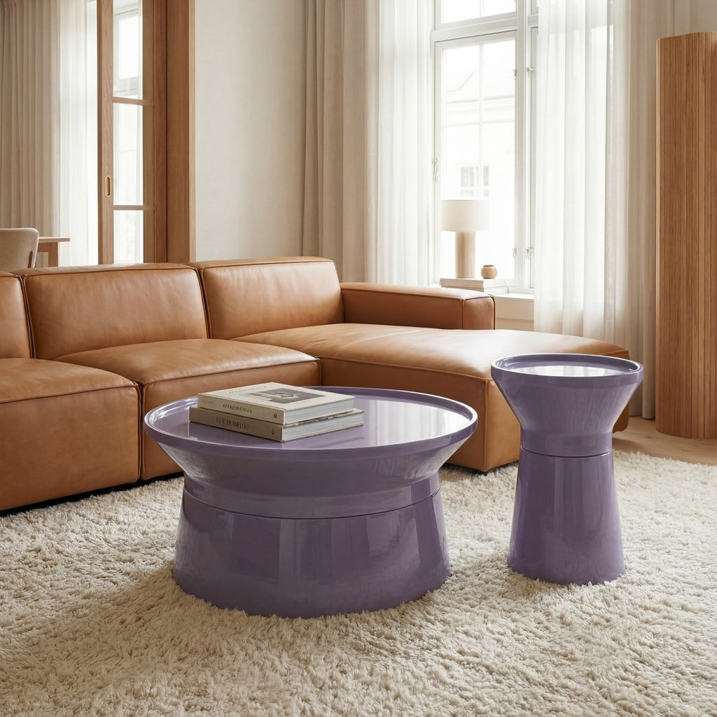 Urbia Sabine Enamel Round End Table