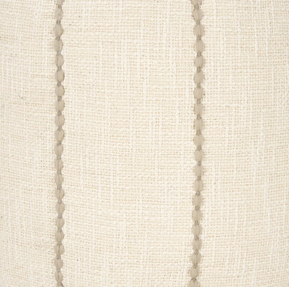 Mercana Sachi Beige Cotton Stitching Pouf