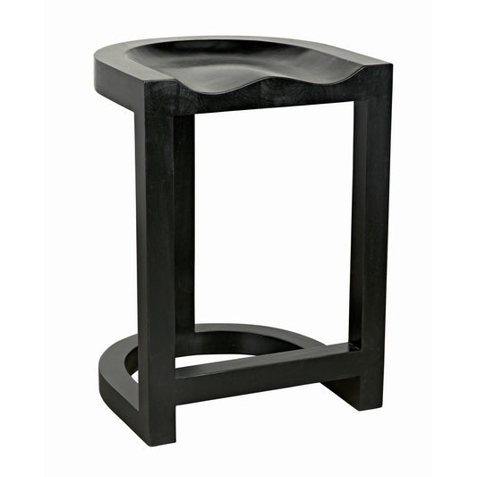 Saddle Wood Black Counter Stool-Counter Stools-Noir-Sideboards and Things