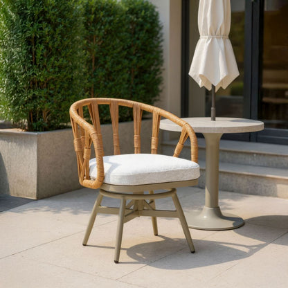 Zuo Modern Safal Olefin Fabric Swivel Outdoor Dining Chair