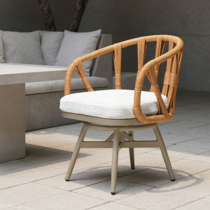 Zuo Modern Safal Olefin Fabric Swivel Outdoor Dining Chair