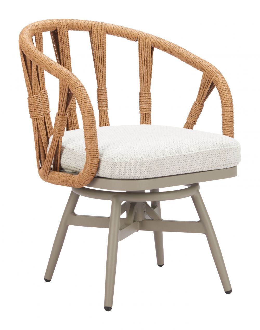 Zuo Modern Safal Olefin Fabric Swivel Outdoor Dining Chair