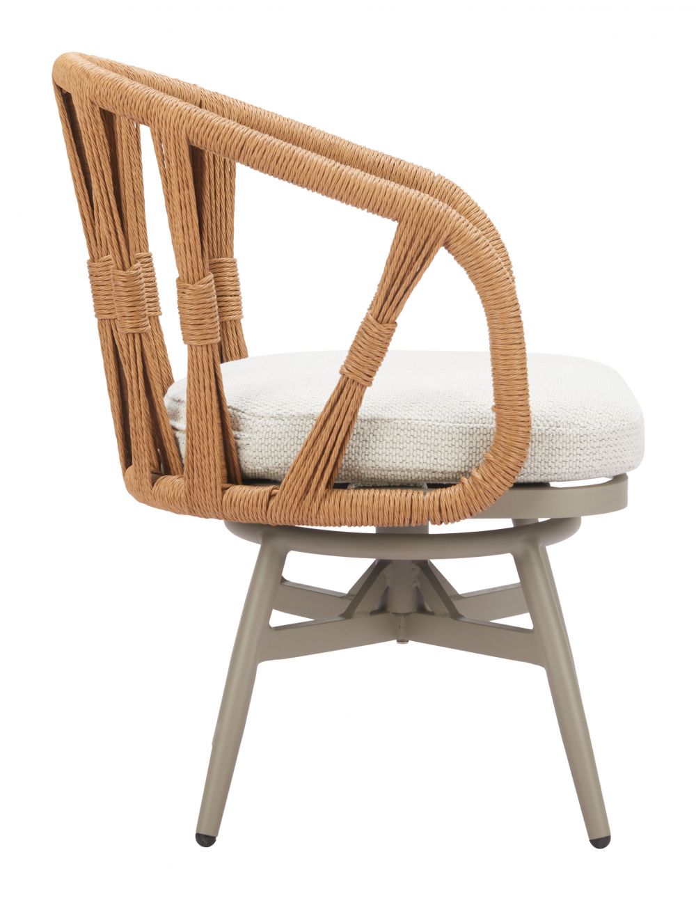 Zuo Modern Safal Olefin Fabric Swivel Outdoor Dining Chair