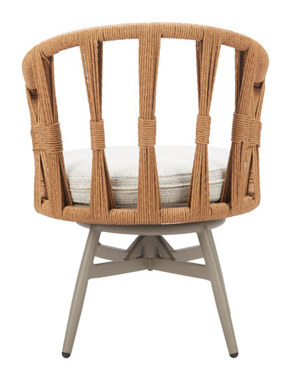 Zuo Modern Safal Olefin Fabric Swivel Outdoor Dining Chair