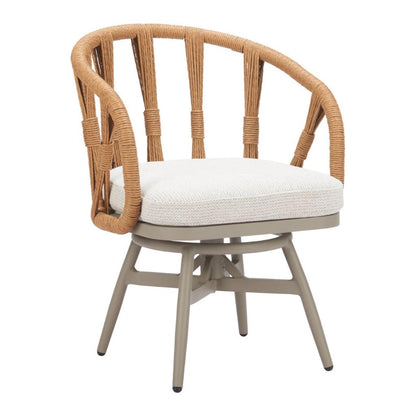 Zuo Modern Safal Olefin Fabric Swivel Outdoor Dining Chair