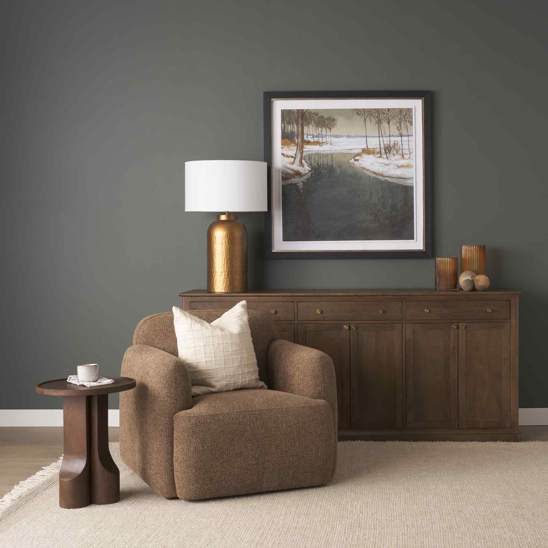 Mercana Saga Textured Fabric Club Chair