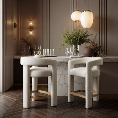 Zuo Modern Saiko Textured Fabric Counter Stool