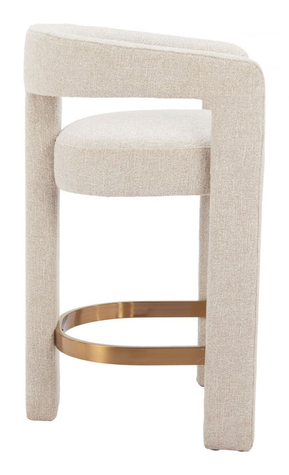 Zuo Modern Saiko Textured Fabric Counter Stool