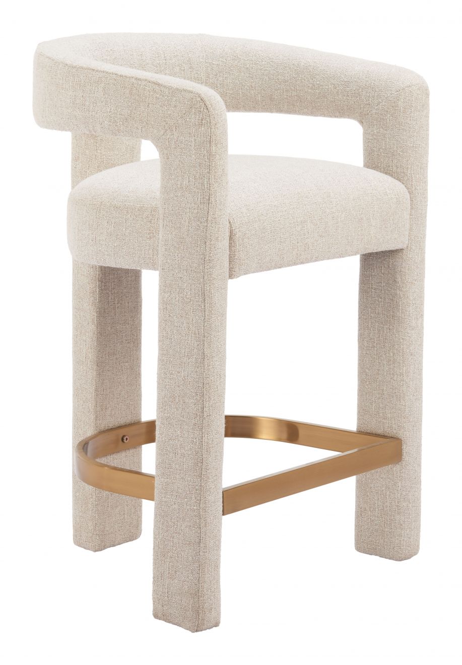 Zuo Modern Saiko Textured Fabric Counter Stool