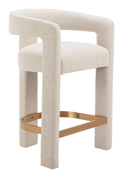 Zuo Modern Saiko Textured Fabric Counter Stool
