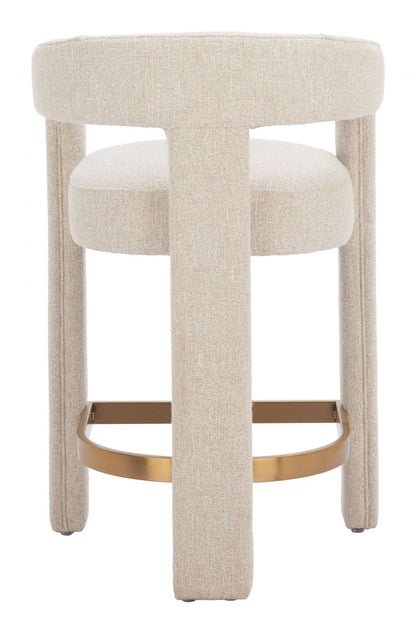 Zuo Modern Saiko Textured Fabric Counter Stool