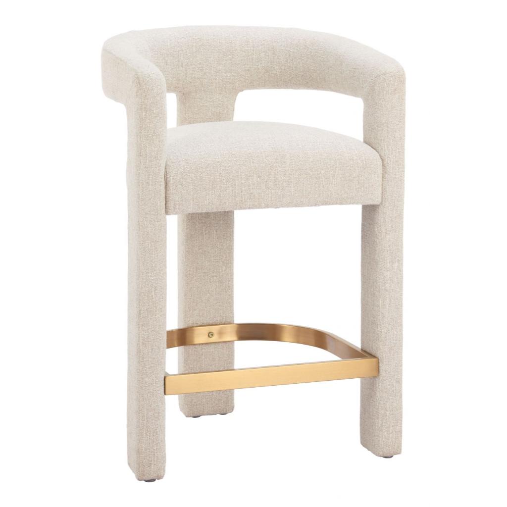 Zuo Modern Saiko Textured Fabric Counter Stool