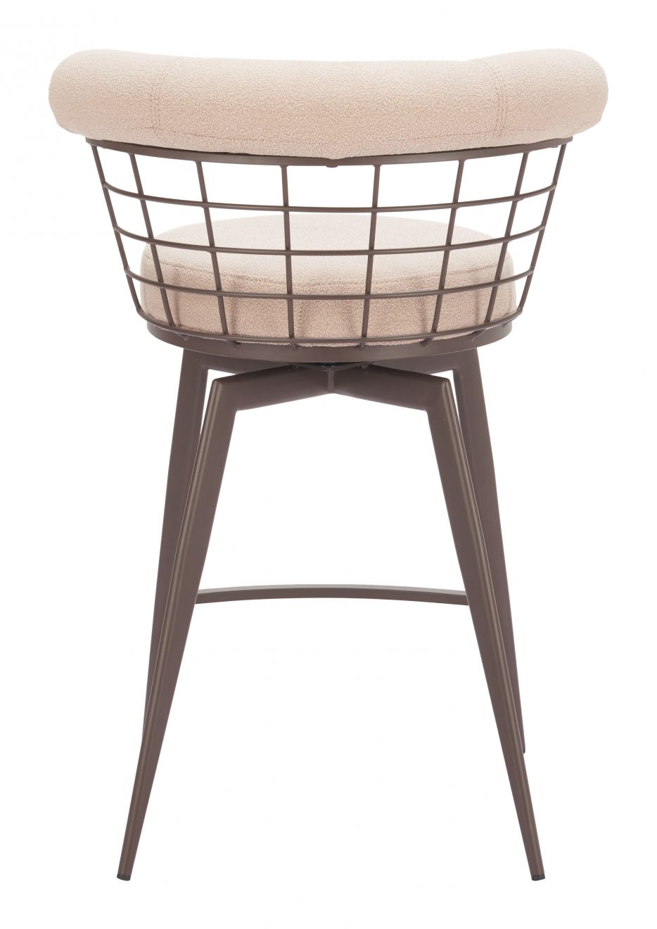 Zuo Modern Saku Textured Fabric Swivel Counter Stool