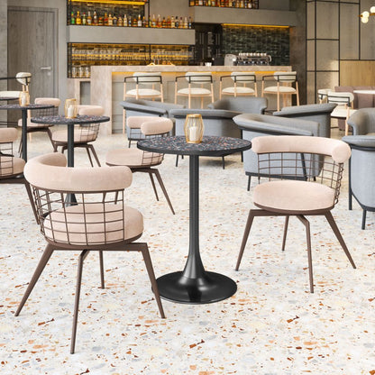 Zuo Modern Saku Textured Fabric Swivel Dining Chair