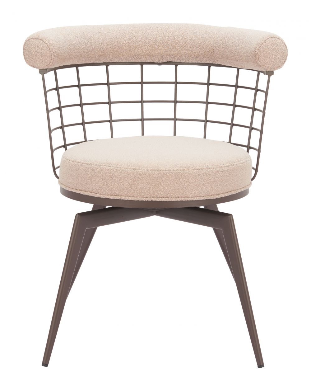 Zuo Modern Saku Textured Fabric Swivel Dining Chair