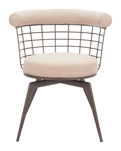 Zuo Modern Saku Textured Fabric Swivel Dining Chair