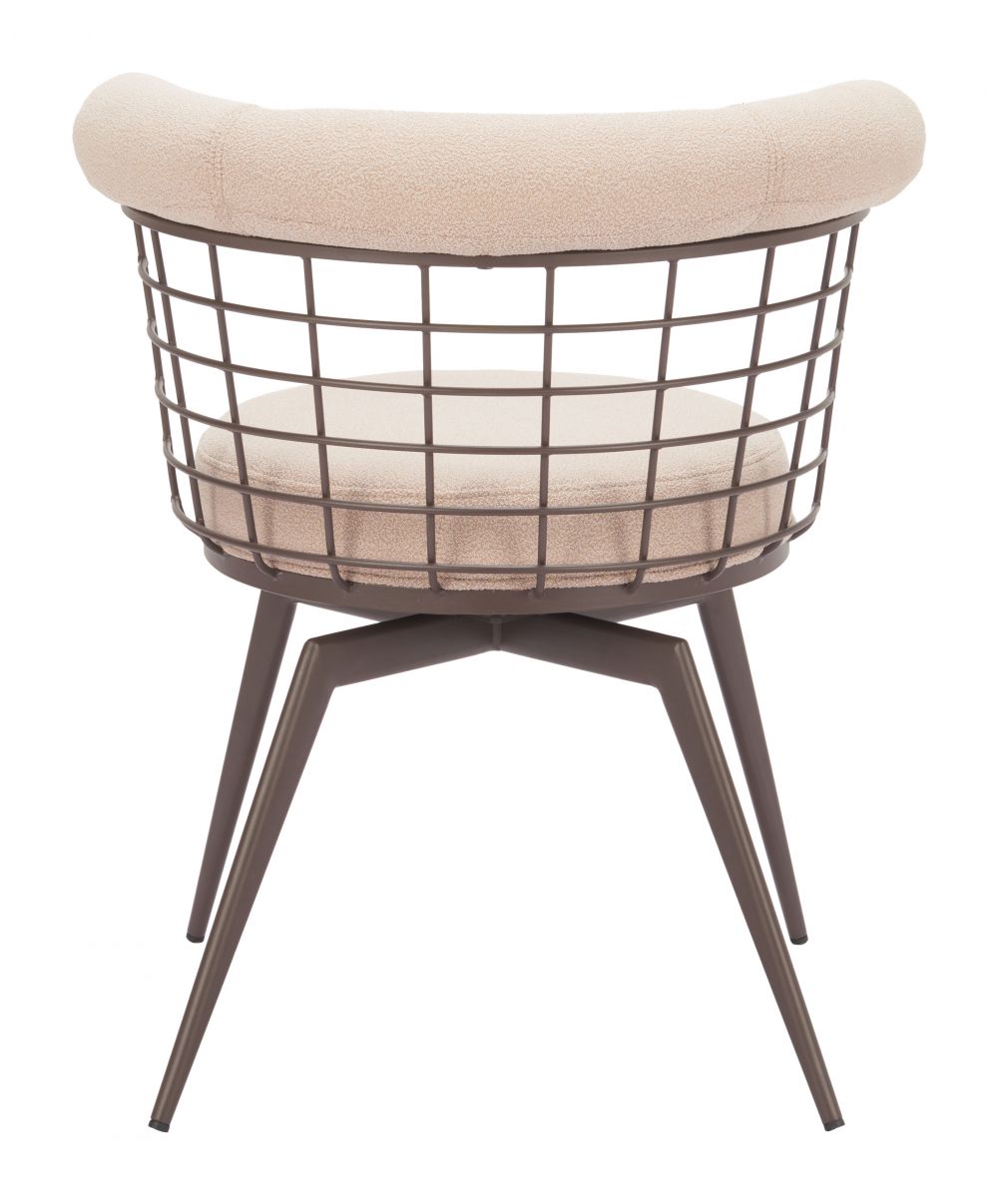 Zuo Modern Saku Textured Fabric Swivel Dining Chair