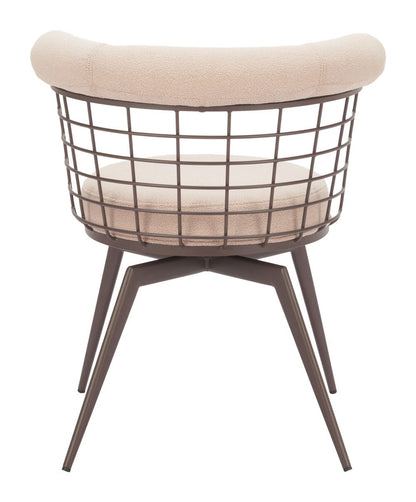 Zuo Modern Saku Textured Fabric Swivel Dining Chair