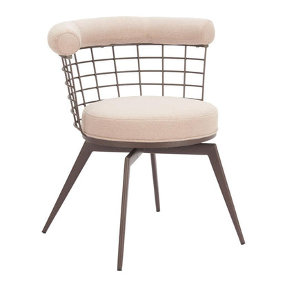 Zuo Modern Saku Textured Fabric Swivel Dining Chair