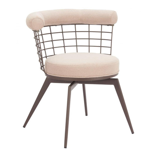 Zuo Modern Saku Textured Fabric Swivel Dining Chair