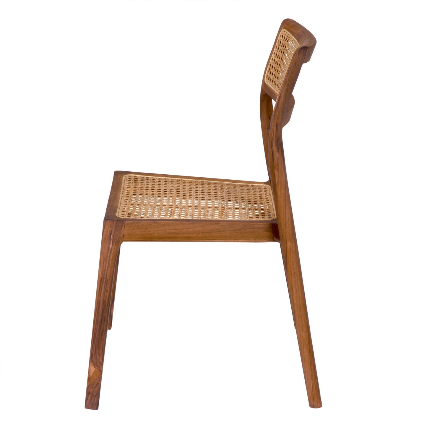 Salam Teak Wood Armless Chair-Club Chairs-Noir-Sideboards and Things