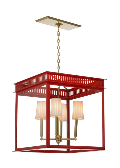 Salt Run Brass Red Lantern-Lanterns-Wildwood-LOOMLAN