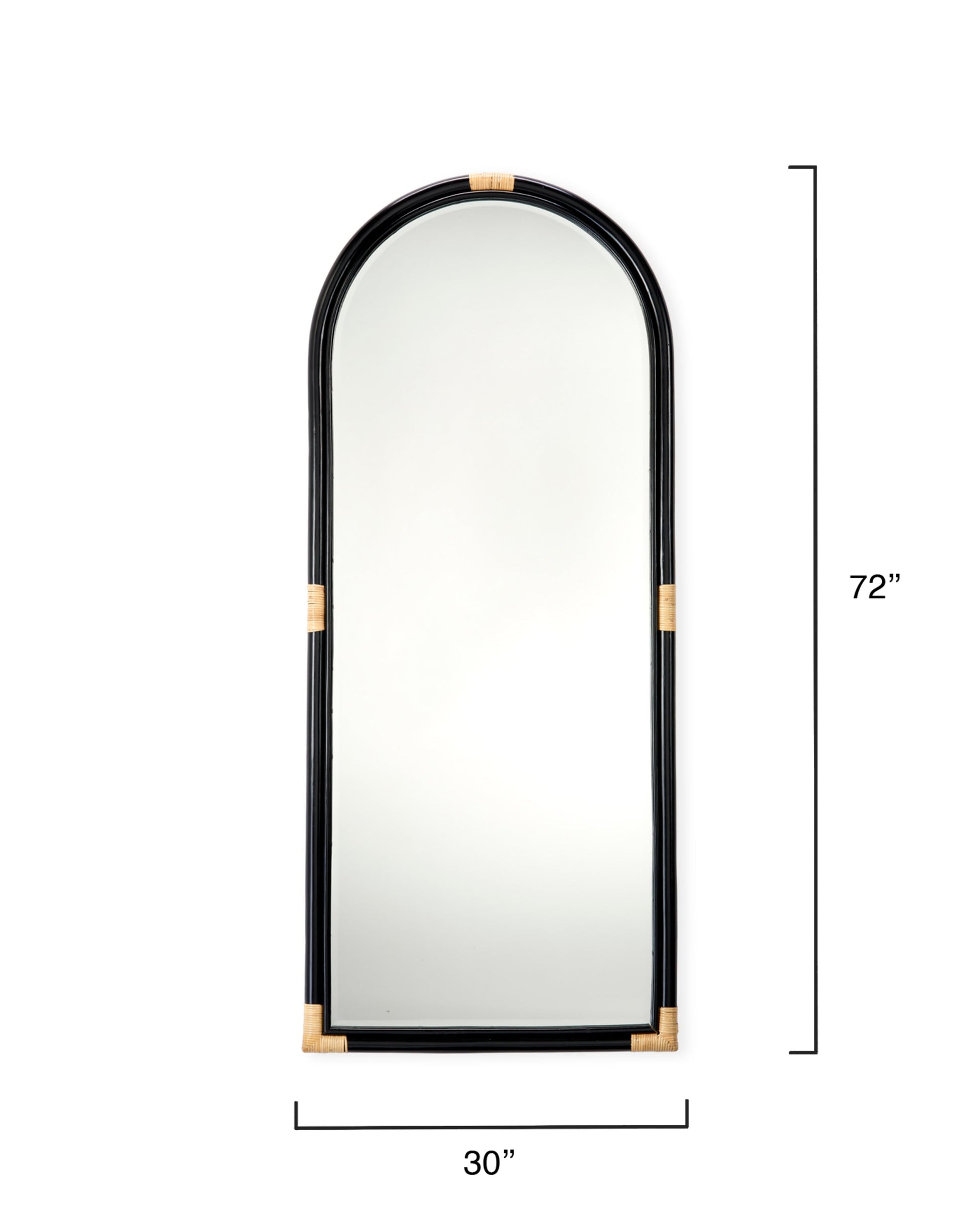 Saltwater Floor Mirror -Black-Floor Mirrors-Jamie Young-Sideboards and Things