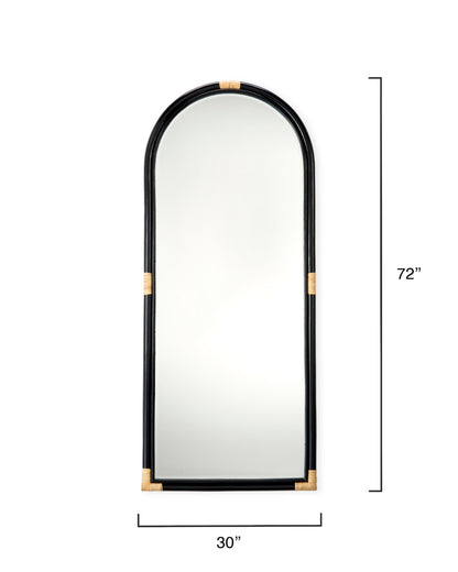 Saltwater Floor Mirror -Black-Floor Mirrors-Jamie Young-Sideboards and Things