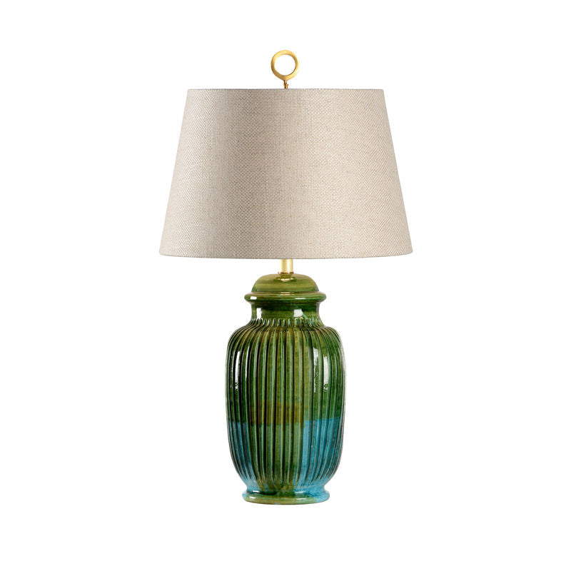 Wildwood San Michele Blue Glazed Ceramic Table Lamp