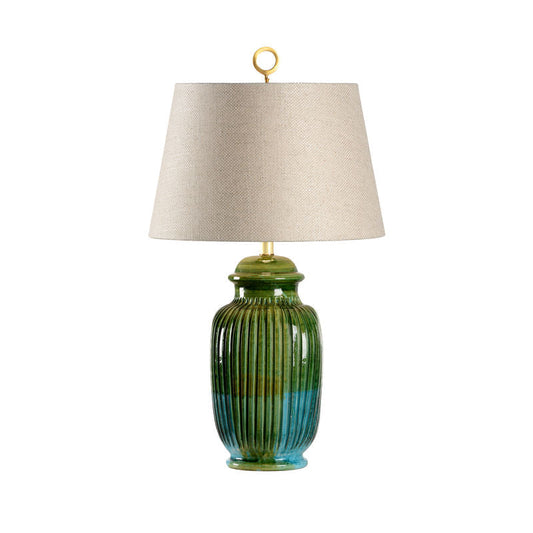 Wildwood San Michele Blue Glazed Ceramic Table Lamp