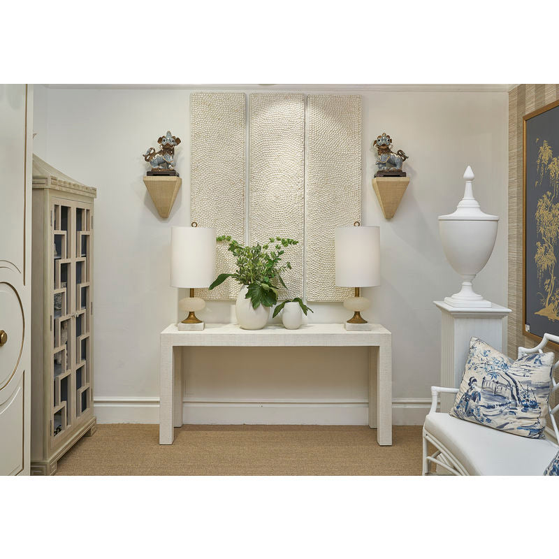Chelsea House Sanibel Raffia Wrapped Classic Console Table