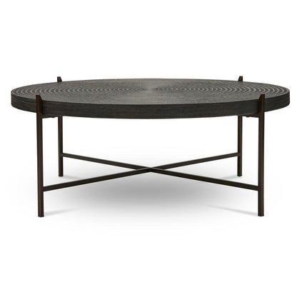 Sanskrit Bronze Plated Steel Round Coffee Table