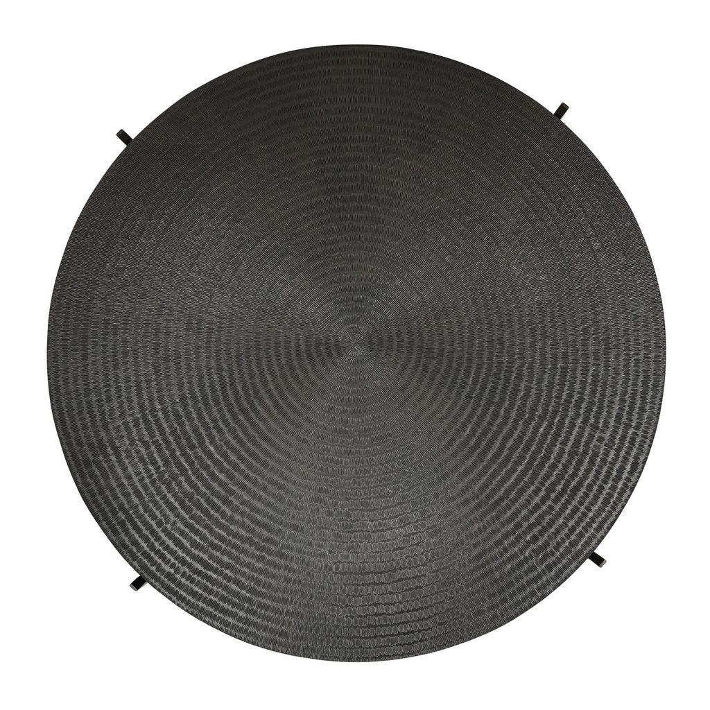 Sanskrit Bronze Plated Steel Round Coffee Table