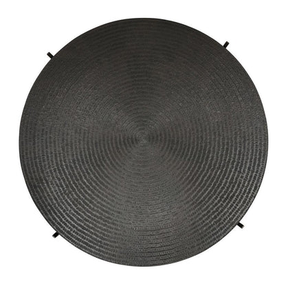 Sanskrit Bronze Plated Steel Round Coffee Table