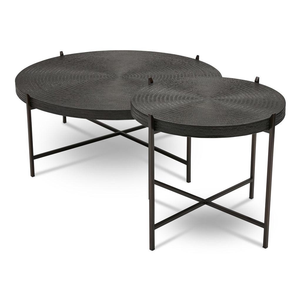 Sanskrit Bronze Plated Steel Round Coffee Table