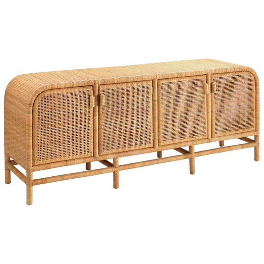 Santa Monica Four Door Rattan Sideboard For Dining Room Sideboards Sideboards and Things By Jamie Young