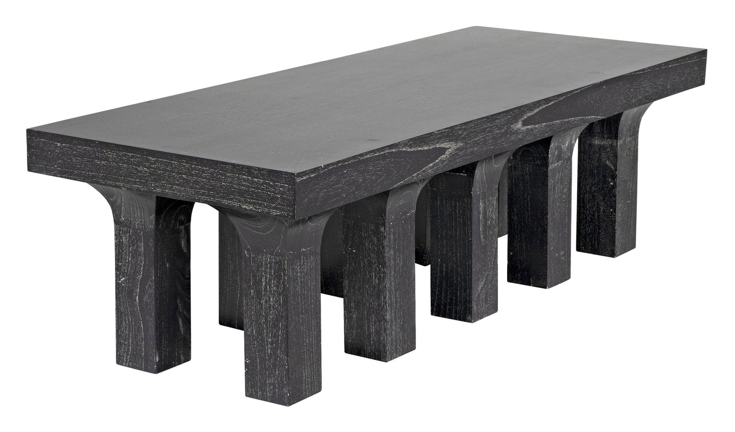 Santos Coffee Table, Cinder Black-Coffee Tables-Noir-Sideboards and Things