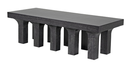 Santos Coffee Table, Cinder Black-Coffee Tables-Noir-Sideboards and Things