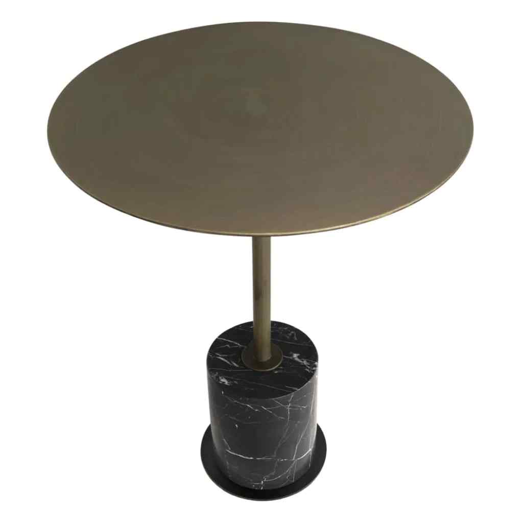 Santosh Aged Brass Top Side Table