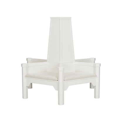 Saratoga High Central Pillar White Settee-Bedroom Benches-Chelsea House-LOOMLAN