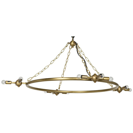 Sasha Metal Chandelier With Brass Finish-Chandeliers-Noir-Sideboards and Things