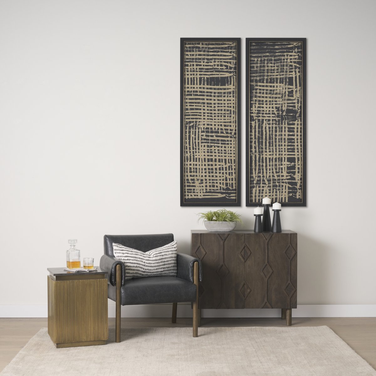 Mercana Satima Black Marble Top Accent Table